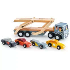 Tender Leaf Toys Autotransporteur Raceauto's -Speelgoedwinkel 4608346 tender leaf toys autotransporteur raceauto s ilovespeelgoed5