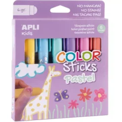 Speelgoedwinkel 40 Apli Kids Verfstiften Pastel - 6st