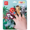Apli Kids Vingerpoppetjes Dieren - Jungle - 5st -Speelgoedwinkel apli vingerpoppetjes dieren 5st 3