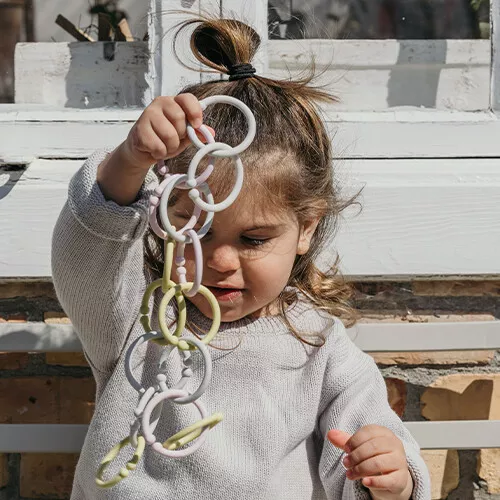 Bibs Speelringen Loops - Haze-meadow-blossom - 12st 7 Bibs Speelringen Loops - Haze-meadow-blossom - 12st - Afbeelding 5