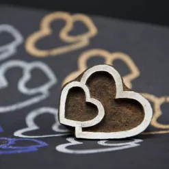 Blockwallah Blokstempel Dubbel Hart