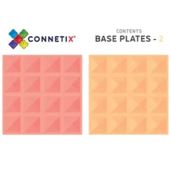 Connetix Uitbreidingsset Bodemplaten - Lemon-peach - 2st -Speelgoedwinkel connetix uitbreidingsset bodemplaten lemon peach 2st 2