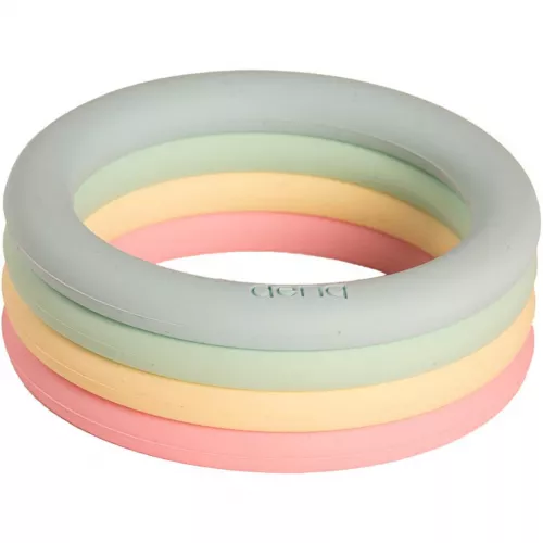 Dëna Bijt- En Stapelspeeltjes Ringen - Pastel 3 Dëna Bijt- En Stapelspeeltjes Ringen - Pastel