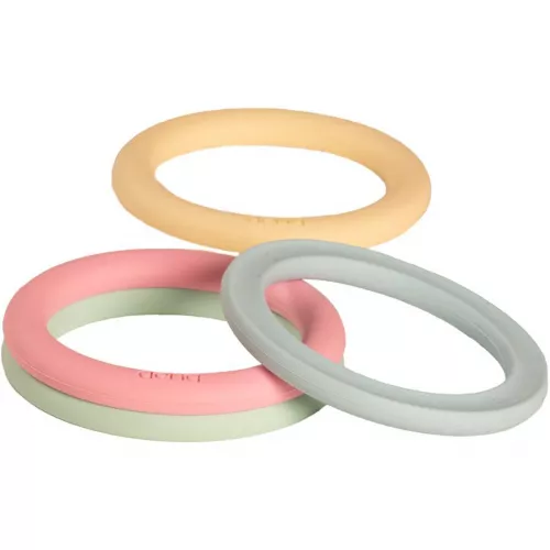 Dëna Bijt- En Stapelspeeltjes Ringen - Pastel 5 Dëna Bijt- En Stapelspeeltjes Ringen - Pastel - Afbeelding 3