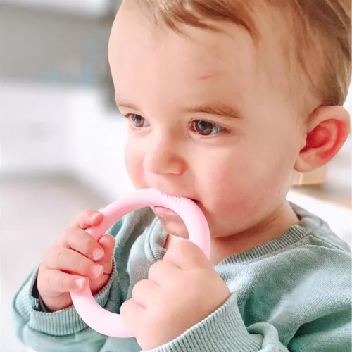 Dëna Bijt- En Stapelspeeltjes Ringen - Pastel 4 Dëna Bijt- En Stapelspeeltjes Ringen - Pastel - Afbeelding 2