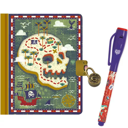 Djeco Geheim Notitieboek Magische Pen - Steve 3 Djeco Geheim Notitieboek Magische Pen - Steve