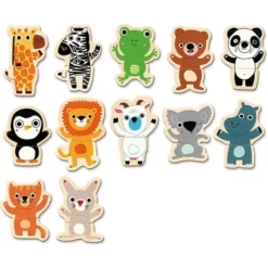 Djeco Houten Magneten Jungle (24st) -Speelgoedwinkel djeco houten magneten jungle 24st dj03118 2