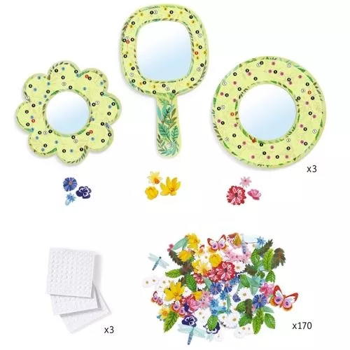 Djeco Knutselset Diy Bloemenspiegels 4 Djeco Knutselset Diy Bloemenspiegels - Afbeelding 2