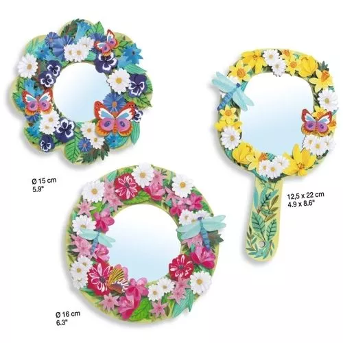Djeco Knutselset Diy Bloemenspiegels 5 Djeco Knutselset Diy Bloemenspiegels - Afbeelding 3