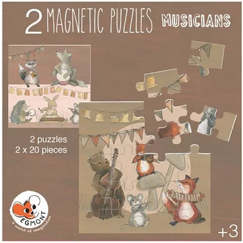Egmont Toys Magnetische Puzzel Muzikanten - 2x20st 5 Egmont Toys Magnetische Puzzel Muzikanten - 2x20st - Afbeelding 3