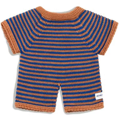 We Are Gommu Poppenjumpsuit Lang Met Kraag - Chestnut-blue 5 We Are Gommu Poppenjumpsuit Lang Met Kraag - Chestnut-blue - Afbeelding 3