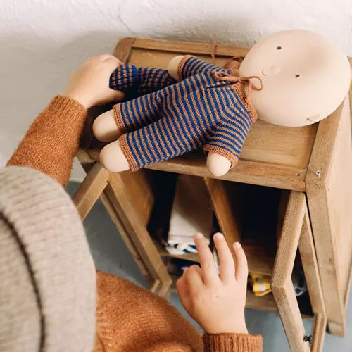 We Are Gommu Poppenjumpsuit Lang Met Kraag - Chestnut-blue 7 We Are Gommu Poppenjumpsuit Lang Met Kraag - Chestnut-blue - Afbeelding 5