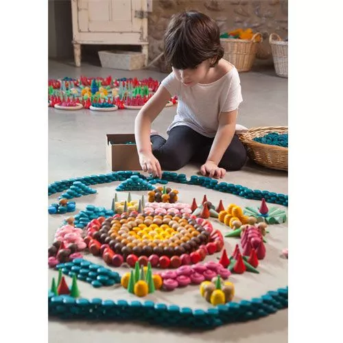 Grapat Houten Bloemen - Roze (36st) 5 Grapat Houten Bloemen - Roze (36st) - Afbeelding 3