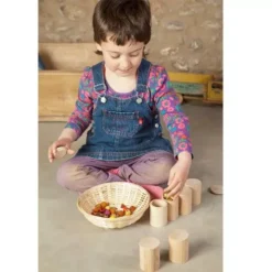 Grapat Houten Potjes Met Deksel Naturel - (6 St) -Speelgoedwinkel grapat houten potjes met deksel naturel 6 st 16 136 1