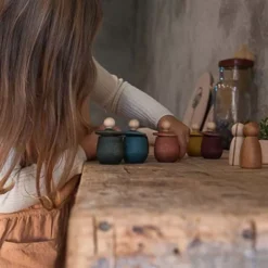 Grapat Houten Poppetje In Bakje - Violet -Speelgoedwinkel grapat houten poppetje in bakje violet 5