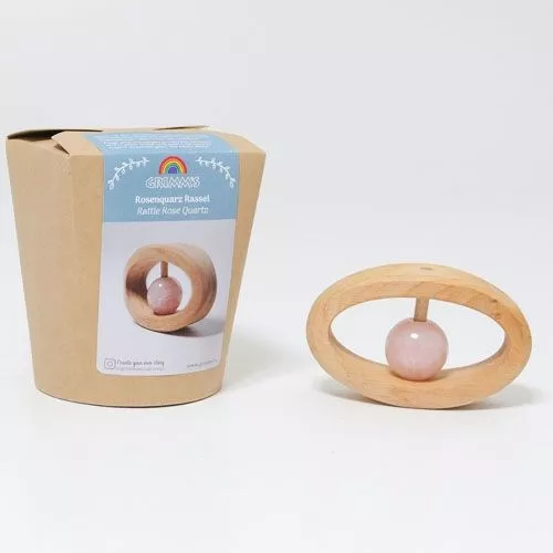Grimm's Rammelaar-bijtring Met Rozenkwarts 4 Grimm's Rammelaar-bijtring Met Rozenkwarts - Afbeelding 2