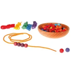 Grimm's Rijgtouwtjes Regenboog (6st) -Speelgoedwinkel grimm s rijgtouwtjes regenboog 6st ilovespeelgoed1