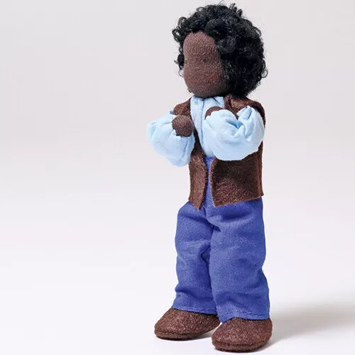 Grimm's Poppenhuispopje Mr. Ebony - 14 Cm 4 Grimm's Poppenhuispopje Mr. Ebony - 14 Cm - Afbeelding 2