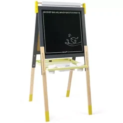Janod Dubbelzijdig Schoolbord Met Verstelbare Poten - Geel-grijs -Speelgoedwinkel janod dubbelzijdig schoolbord met verstelbare poten 3