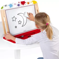 Janod Krijt- En Tekenbord Splash -Speelgoedwinkel janod dubbelzijdig schoolbord tafelmodel splash 2