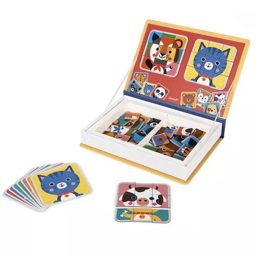 Janod Magneetboek Mix&match Dieren - 72st 4 Janod Magneetboek Mix&match Dieren - 72st - Afbeelding 2