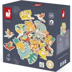 Janod Magneten Tropik - 24st -Speelgoedwinkel janod magneten tropische dieren 24st 1