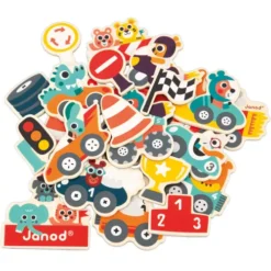 Janod Magneten Voertuigen - 24st