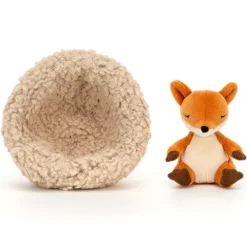 Jellycat Knuffelvos Hibernating Fox - 7 Cm -Speelgoedwinkel jellycat knuffelvos hibernating fox 7 cm 4
