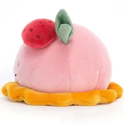 Jellycat Pretty Patisserie Knuffelboltaart Framboos - 10 Cm -Speelgoedwinkel jellycat pretty patisserie knuffelboltaart framboos 10 cm 7