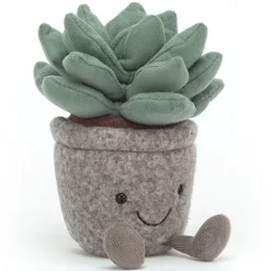 Jellycat Silly Succulent Knuffelvetplant - Azulita - 16 Cm