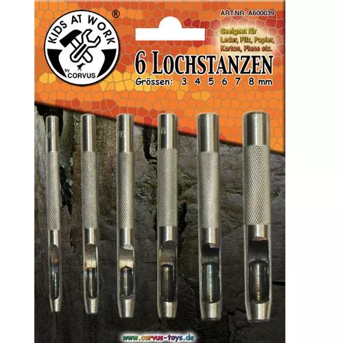 Kids At Work Metalen Gatenstans Set (6st) 4 Kids At Work Metalen Gatenstans Set (6st) - Afbeelding 2