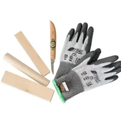 Kids At Work Houtsnijset Met Kerfmes + Handschoenen