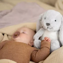 Flow Amsterdam Knuffelkonijn Met Hartslag - Grijs -Speelgoedwinkel konijn grijs