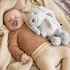 Flow Amsterdam Knuffelkonijn Met Hartslag - Grijs -Speelgoedwinkel konijn grijs2