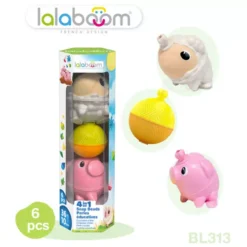 Lalaboom Klikkralen Schaap En Varken - 6st -Speelgoedwinkel lalaboom klikkralen schaap en varken 6st2
