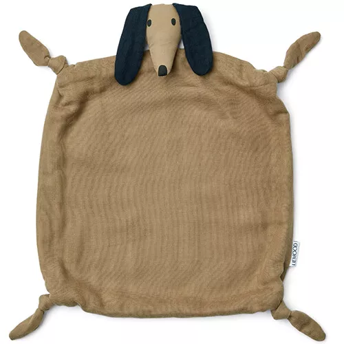 Liewood Knuffeldoek Agnete Dog - Oat Mix 3 Liewood Knuffeldoek Agnete Dog - Oat Mix