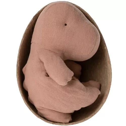 Maileg Knuffeldino In Ei Small - Old Rose - 23 Cm 5 Maileg Knuffeldino In Ei Small - Old Rose - 23 Cm - Afbeelding 3