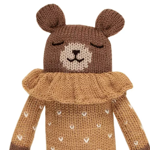 Main Sauvage Knuffelbeer Ochre Dots Pyjamas - 22 Cm 4 Main Sauvage Knuffelbeer Ochre Dots Pyjamas - 22 Cm - Afbeelding 2