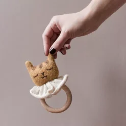 Main Sauvage Rammelaar Met Bijtring Tiger -Speelgoedwinkel main sauvage rammelaar met bijtring tiger 2