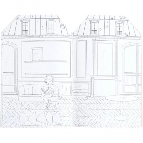 Moulin Roty Kleurboek Met Stickers Les Parisiennes - Afbeelding 4