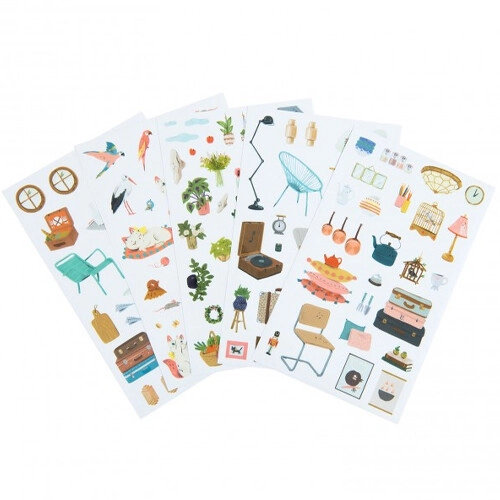 Moulin Roty Kleurboek Met Stickers Les Parisiennes - Afbeelding 2