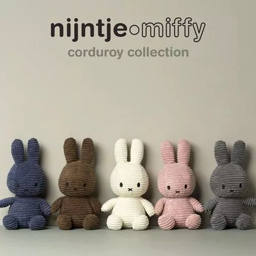 Nijntje-miffy Corduroy Knuffelkonijn 23 Cm - Mosterd 5 Nijntje-miffy Corduroy Knuffelkonijn 23 Cm - Mosterd - Afbeelding 3