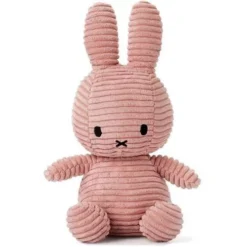 Nijntje-miffy Corduroy Knuffelkonijn 23 Cm - Lichtroze