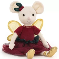 Jellycat Knuffelmuis Kerstfee - 25 Cm