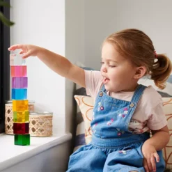 Tickit Transparante Blokken - 8st -Speelgoedwinkel tickit transparante blokken 8st 12